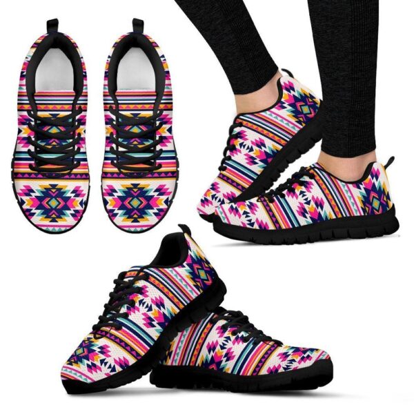 Native American Shoes, Navajo Native American Indians Aztec Tribal Print Women Shoes Sneakers
