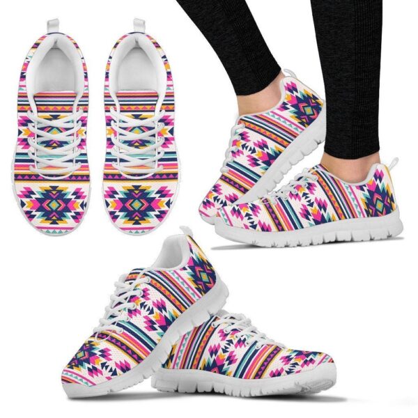Native American Shoes, Navajo Native American Indians Aztec Tribal Print Women Shoes Sneakers