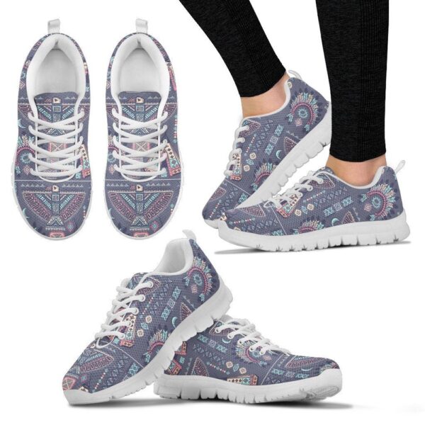 Native American Shoes, Navajo Native Aztec Indians American Tribal Print Women Shoes Sneakers
