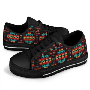 Native American Shoes Navy Native Tribes Pattern Native American Low Top Shoes Native American Low Top Shoes 4 wvito3.jpg