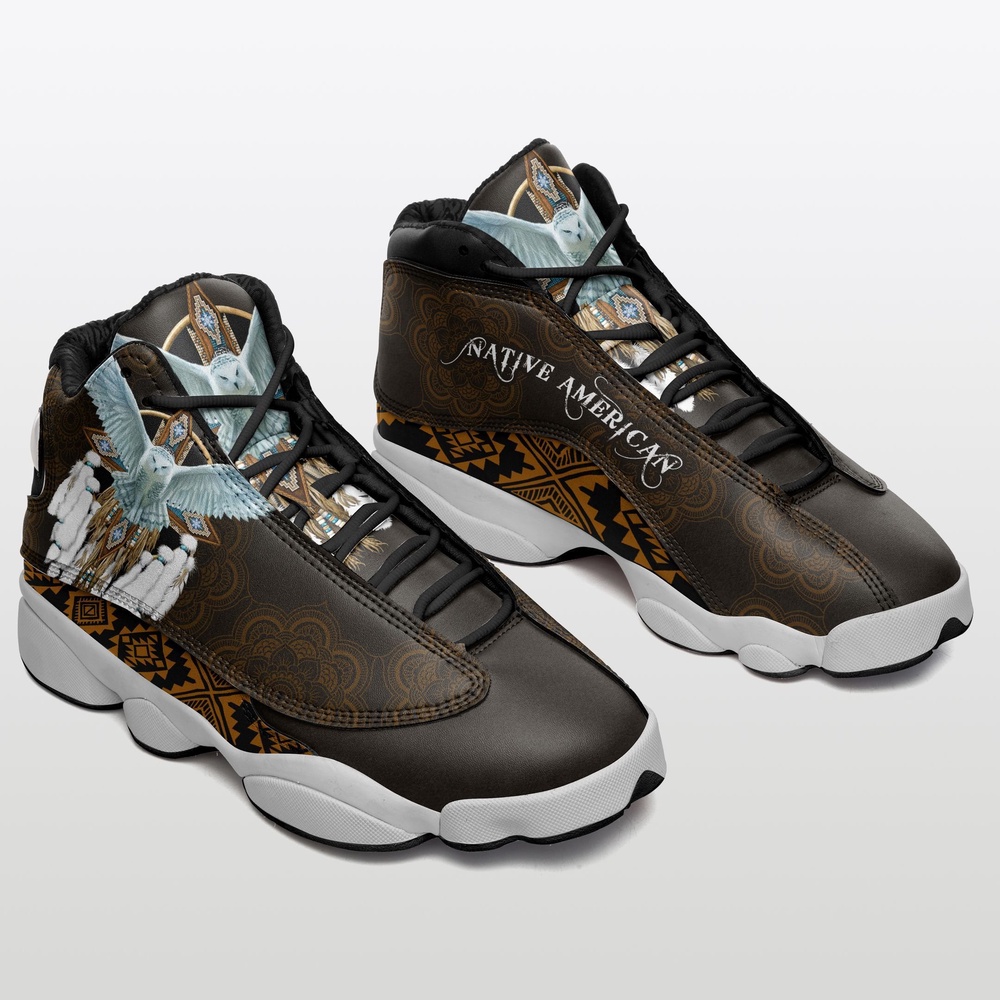 Native American Shoes, Owl Native American Air Jd13 Shoes Men Women, Native American Basketball Shoes