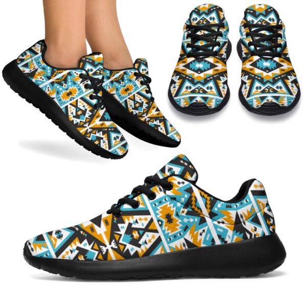 Native American Shoes, Seamless Ethnic PatternSport Sneakers