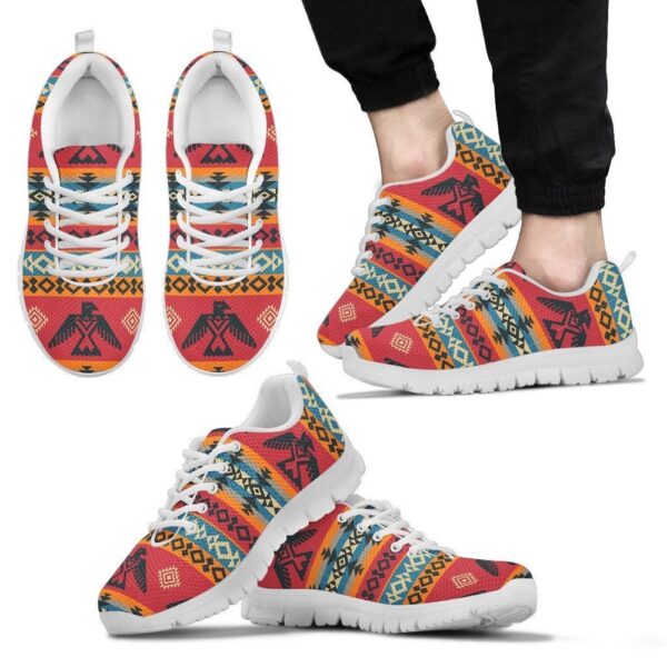 Native American Shoes, Tribal Navajo Native Indians American Aztec Print Men Shoes Sneakers