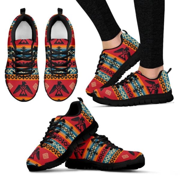 Native American Shoes, Tribal Navajo Native Indians American Aztec Print Women Shoes Sneakers