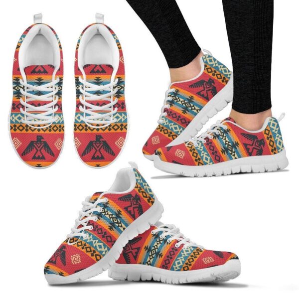 Native American Shoes, Tribal Navajo Native Indians American Aztec Print Women Shoes Sneakers