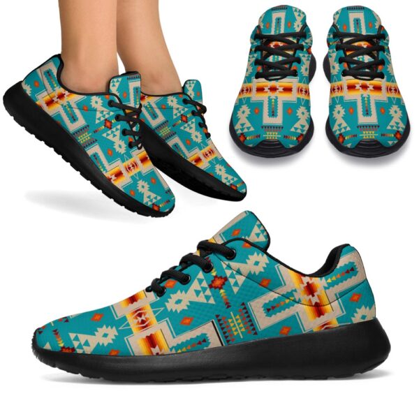 Native American Shoes, Turquoise Tribe Sport Sneakers