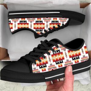 Native American Shoes, White Tribes Pattern Native…