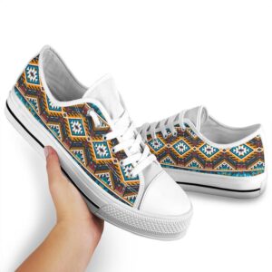Native American Shoes Yellow Aztec Geometric Low Top Shoe Native American Low Top Shoes 4 hjxa5d.jpg