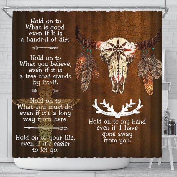 Native American Shower Curtain, Bison Feather Native American Shower Curtain, Designer Shower Curtains