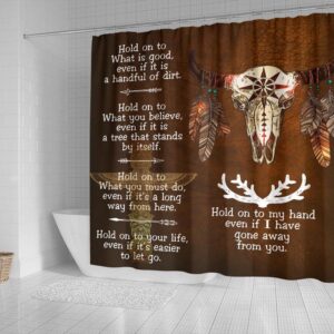 Native American Shower Curtain Bison Feather Native American Shower Curtain Designer Shower Curtains 3 m680ax.jpg