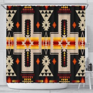 Native American Shower Curtain, Black Native Tribes…