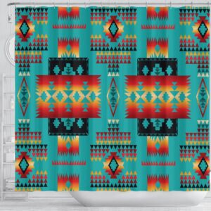Native American Shower Curtain Blue Native Tribes Pattern Native American Shower Curtain Designer Shower Curtains 4 nolzcp.jpg