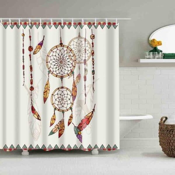 Native American Shower Curtain, Dreamcatcher Shower Curtains Bathroom, Designer Shower Curtains