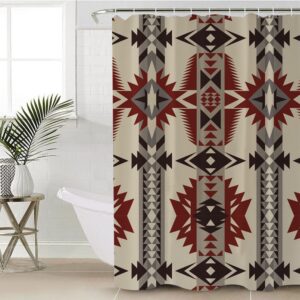 Native American Shower Curtain, Geometric Seamless Pattern…