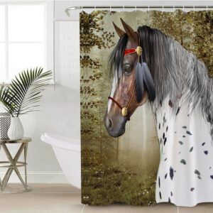 Native American Shower Curtain, Horse Native American…