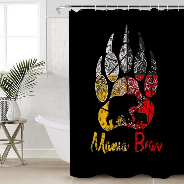Native American Shower Curtain, Mama Bear Native American Shower Curtain, Designer Shower Curtains