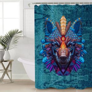 Native American Shower Curtain, Native American Colorful…