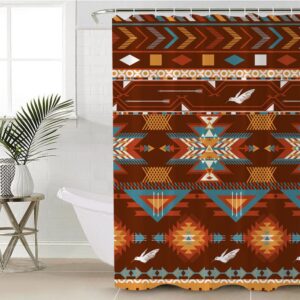 Native American Shower Curtain, Pattern With Birds…