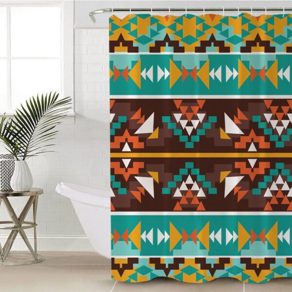 Native American Shower Curtain, Seamless colorful Shower Curtain, Designer Shower Curtains
