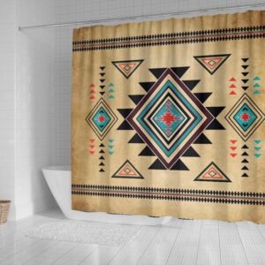 Native American Shower Curtain Southwest Symbol Native American Shower Curtain Designer Shower Curtains 3 izakuo.jpg