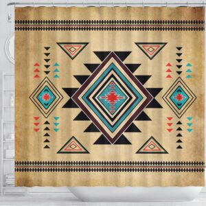 Native American Shower Curtain Southwest Symbol Native American Shower Curtain Designer Shower Curtains 4 ibivfk.jpg