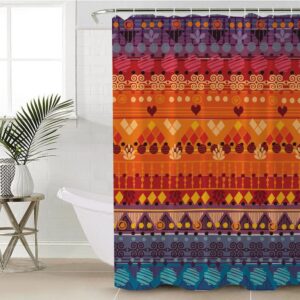 Native American Shower Curtain, Tribal Seamless Pattern…