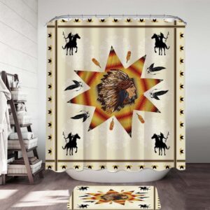 Native American Shower Curtain, Tribe Chief &…