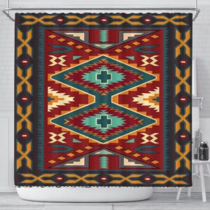Native American Shower Curtain, United Tribes Pattern…