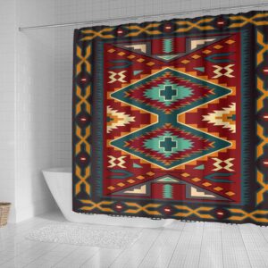 Native American Shower Curtain United Tribes Pattern Native American Shower Curtain Designer Shower Curtains 3 q1ld1x.jpg