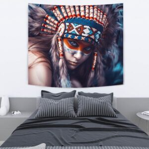 Native American Tapestry 3D Native Girl Native American Tapestry Wall Tapestry Native American 4 nfmzpg.jpg