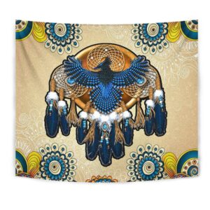 Native American Tapestry, Blue Thunderbird Native Tapestry,…