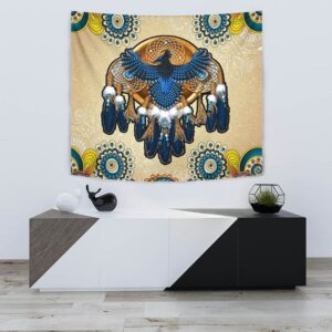 Native American Tapestry Blue Thunderbird Native Tapestry Wall Tapestry Native American 3 zjobwu.jpg