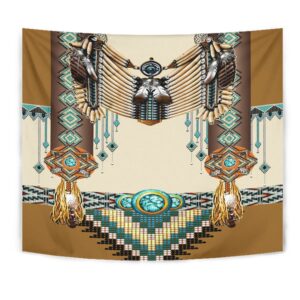 Native American Tapestry Brown Pattern Breastplate Native American Tapestry Wall Tapestry Native American 2 h6bd7a.jpg