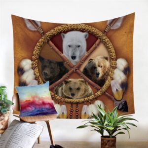 Native American Tapestry Carpet Lion Tiger Leopard Bear Tapestry Wall Tapestry Native American 3 k5sbh9.jpg