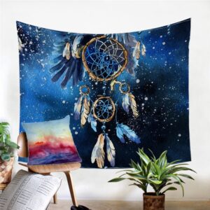 Native American Tapestry Dreamcatcher Blue Galaxy Decorative Tapestry Wall Tapestry Native American 2 n2rfjw.jpg