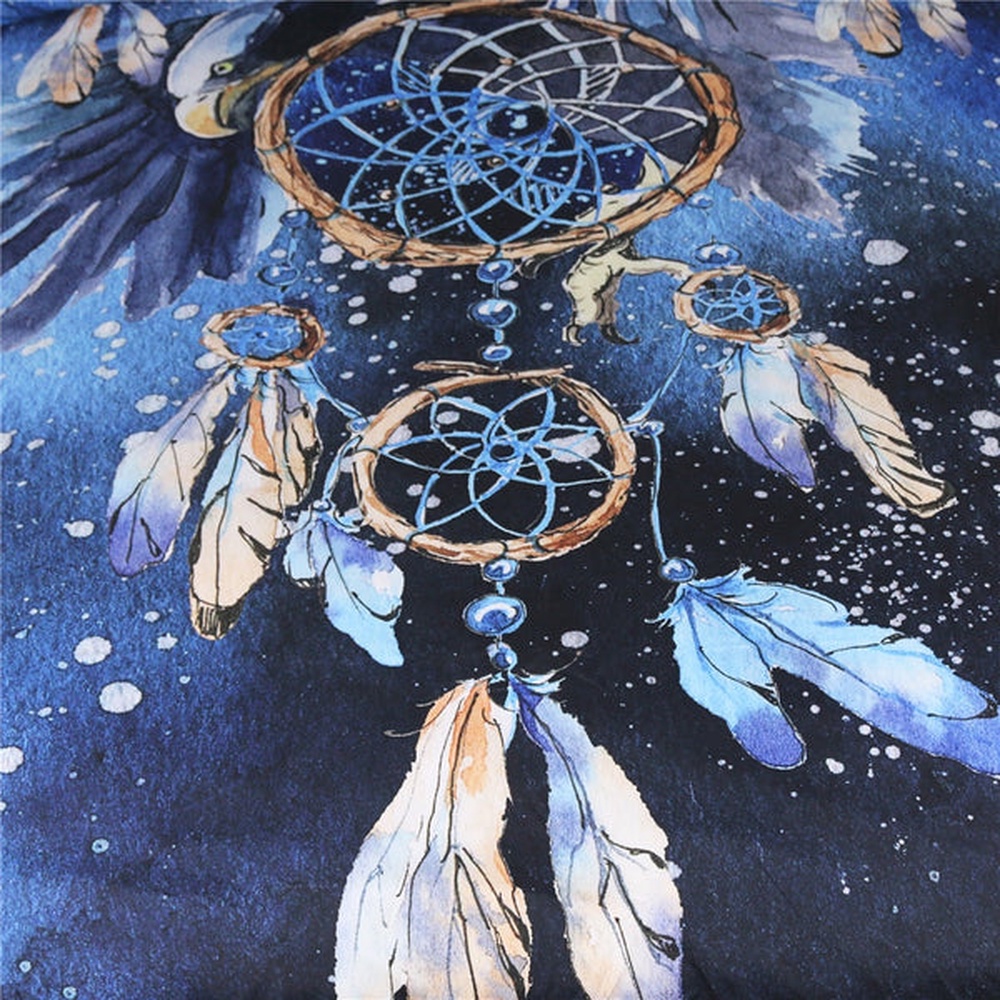 Native American Tapestry, Dreamcatcher Blue Galaxy Decorative Tapestry, Wall Tapestry Native American