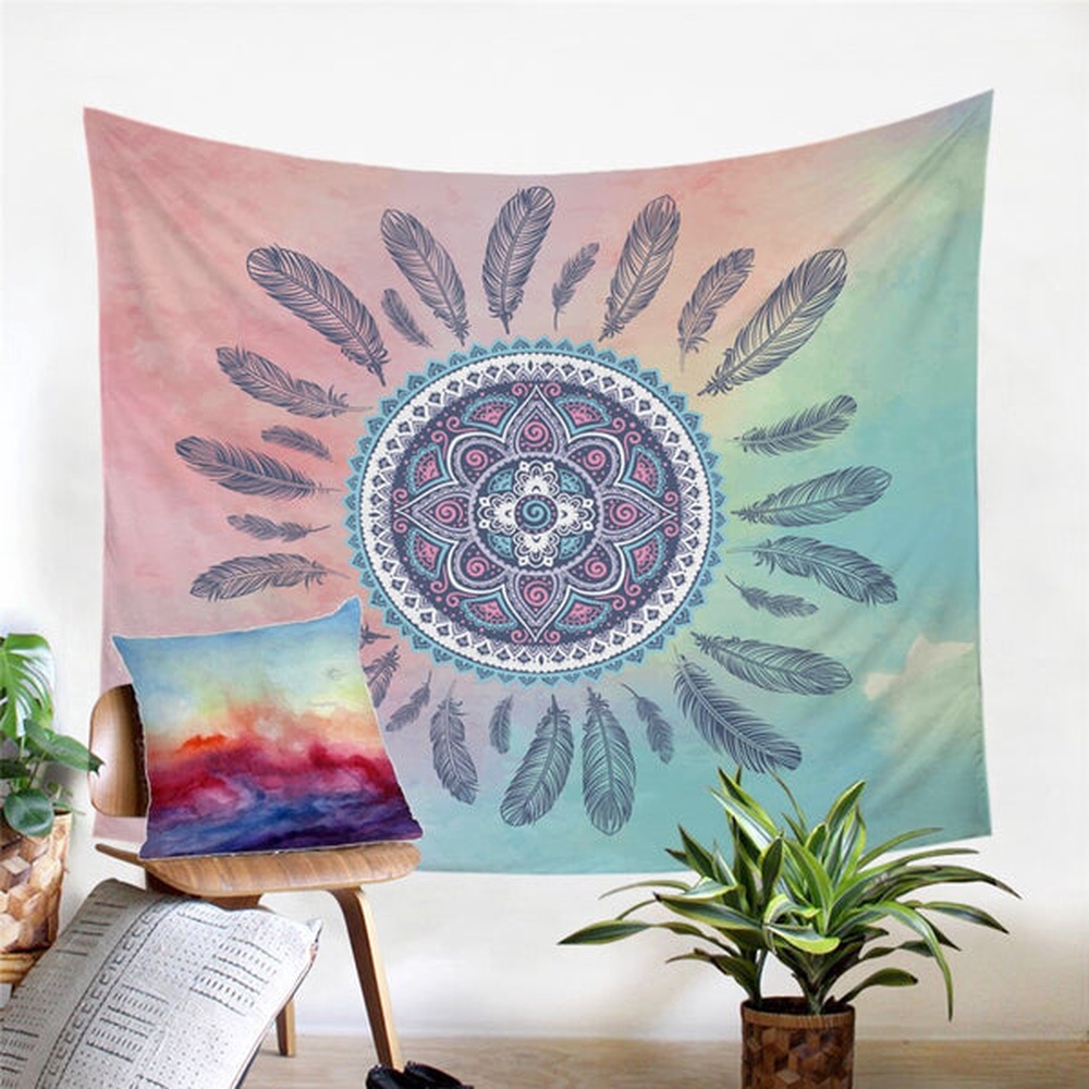 Native American Tapestry, Dreamcatcher Boho Printed Tapestry, Wall Tapestry Native American