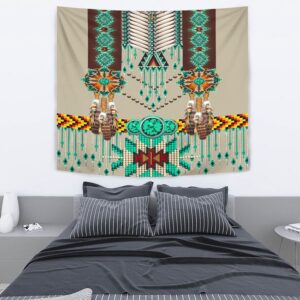 Native American Tapestry Green Pattern Breastplate Tapestry Wall Tapestry Native American 4 lgjhxf.jpg