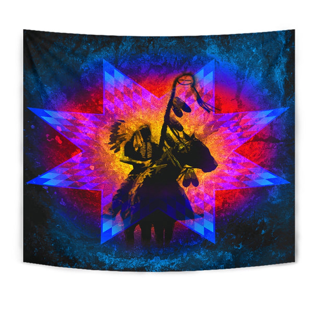 Native American Tapestry, New Native American Chief Tapestry, Wall Tapestry Native American