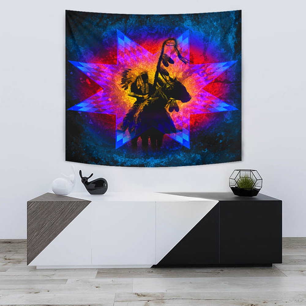 Native American Tapestry, New Native American Chief Tapestry, Wall Tapestry Native American