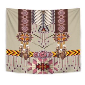 Native American Tapestry Pink Pattern Breastplate Tapestry Wall Tapestry Native American 2 eho6cf.jpg