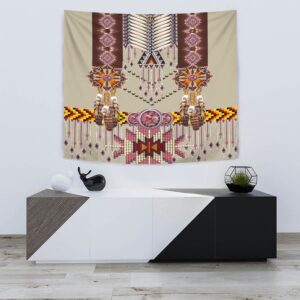 Native American Tapestry Pink Pattern Breastplate Tapestry Wall Tapestry Native American 3 uj1l7w.jpg
