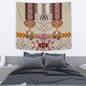 Native American Tapestry Pink Pattern Breastplate Tapestry Wall Tapestry Native American 4 i2yy9z.jpg