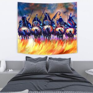 Native American Tapestry Warriors Native American Tapestry Wall Tapestry Native American 4 cyuycp.jpg