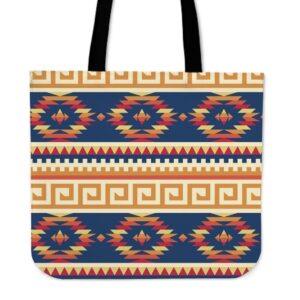 Native American Tote Bag, Aztec Tribal Indians…