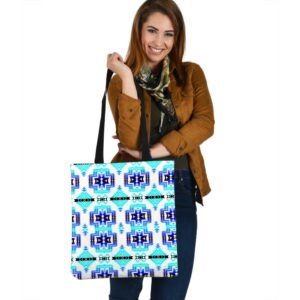Native American Tote Bag, Blue Brocade Native…