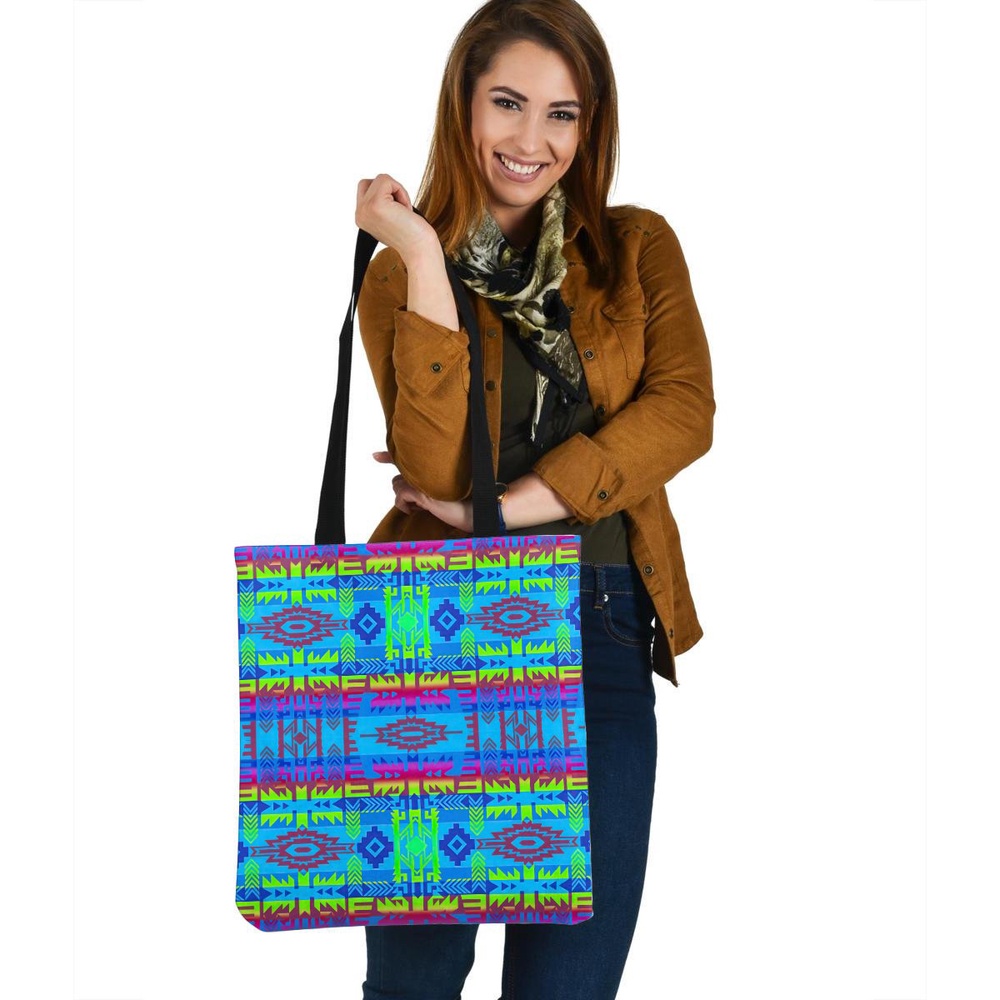 Native American Tote Bag, Brocad Pattern Native American 3D Printed Canvas Tote Bag, Native American Bag Native American Tote Bag, Brocad Pattern Native American 3D Printed Canvas Tote Bag, Native American Bag