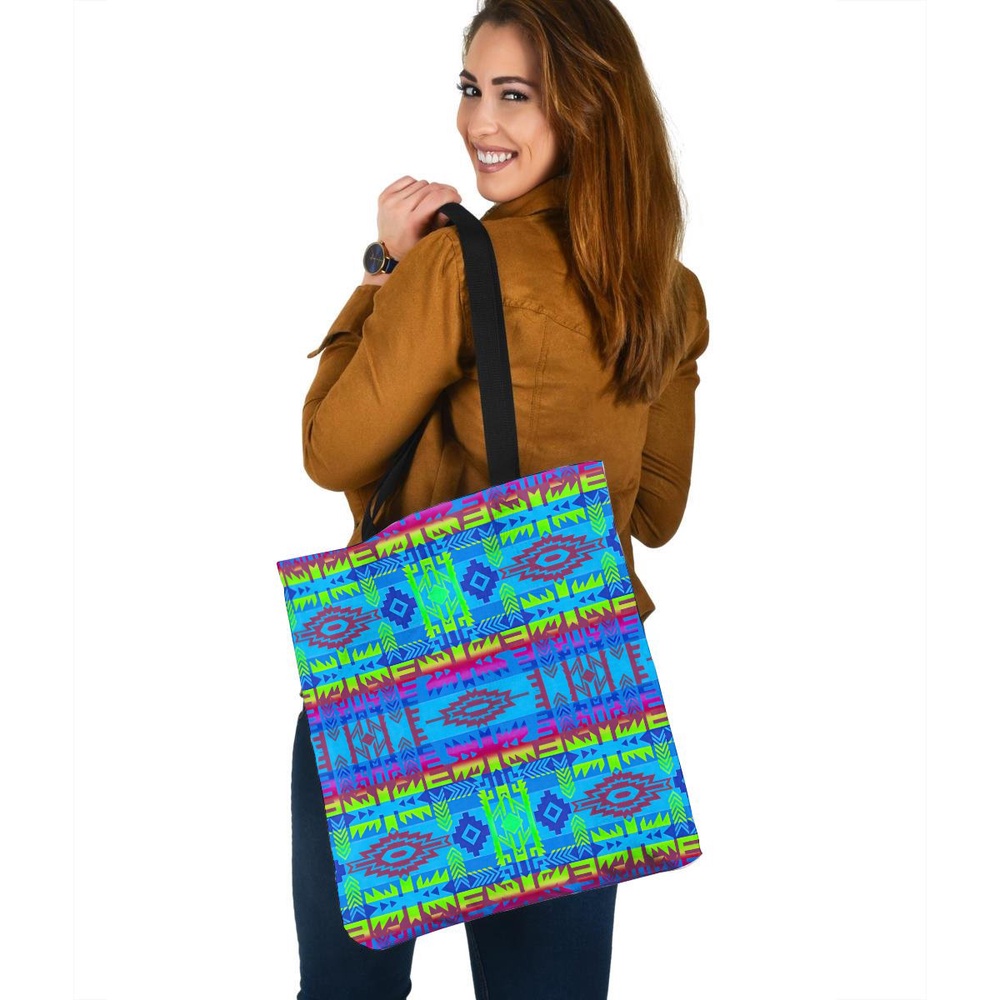 Native American Tote Bag, Brocad Pattern Native American 3D Printed Canvas Tote Bag, Native American Bag Native American Tote Bag, Brocad Pattern Native American 3D Printed Canvas Tote Bag, Native American Bag