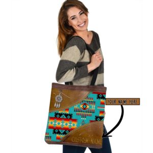 Native American Tote Bag, Custom Name Totem…