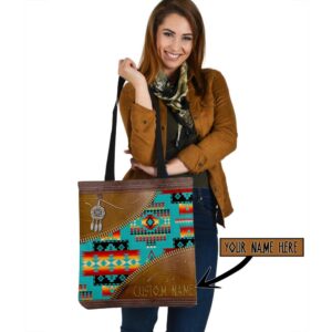 Native American Tote Bag Custom Name Totem Native American 3D Printed Canvas Tote Bag Native American Bag 2 bvacei.jpg